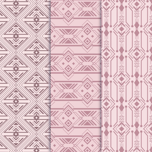 Elegant art deco pattern set