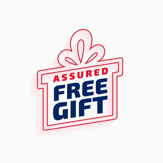 elegant assured free gift promo template with giftbox design