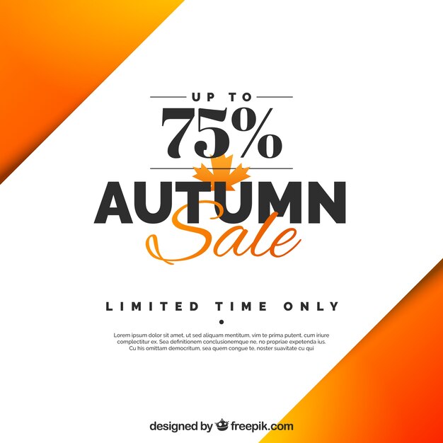 Elegant autumn sale background