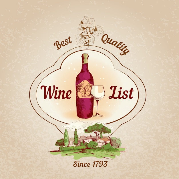 Free vector elegant background about wine