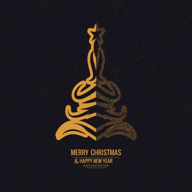 黄金の装飾用のクリスマスツリーのエレガントな背景