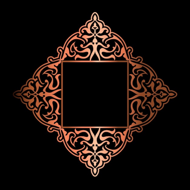 Бесплатное векторное изображение Элегантный фон с декоративной золотой рамкой