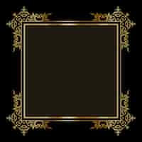 Free vector elegant background with a decorative gold border