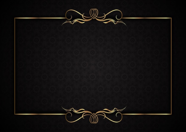 Elegant background with decorative gold frame