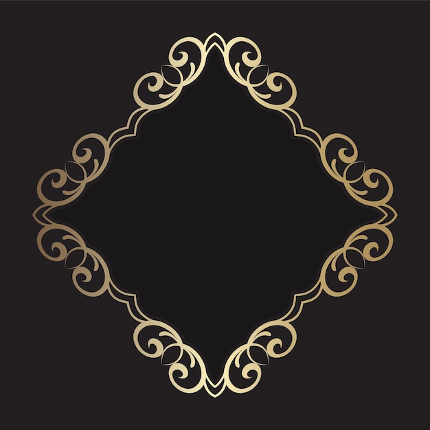 Elegant background with decorative gold frame