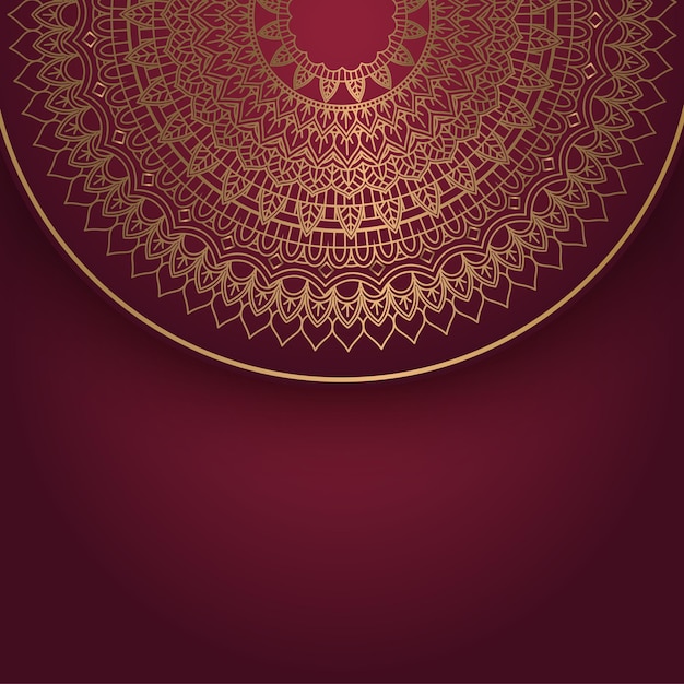 Elegant background with a decorative gold mandala design