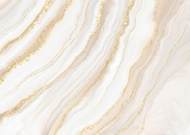 Free vector elegant background with a gold marble effect design