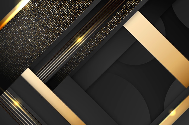 Free vector elegant background with golden details