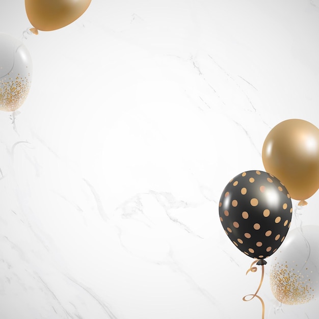 Бесплатное векторное изображение Элегантный вектор дизайна рамы из воздушных шаров