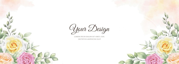 Free vector elegant banner and background rose design