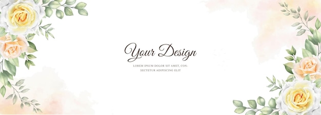 Free vector elegant banner and background rose design