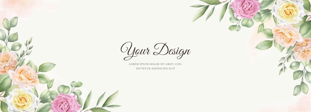 Free vector elegant banner and background rose design