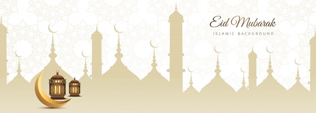 Elegant banner for eid mubarak   design