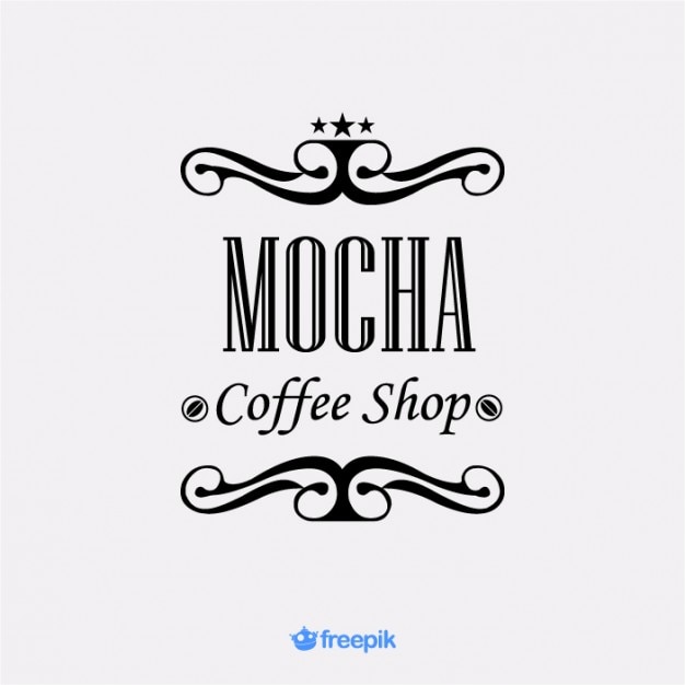 Elegant banner mocha coffee shop