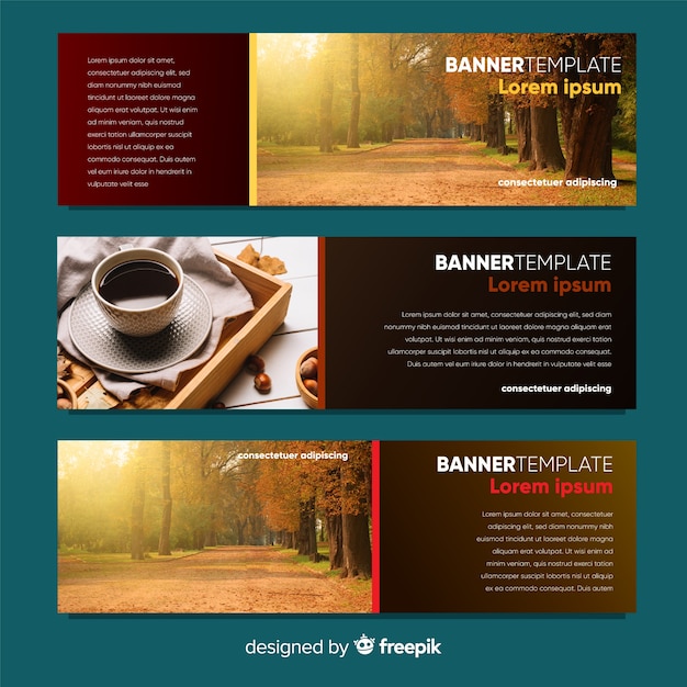 Elegant banners with images