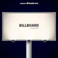 Free vector elegant billboard with spotlights