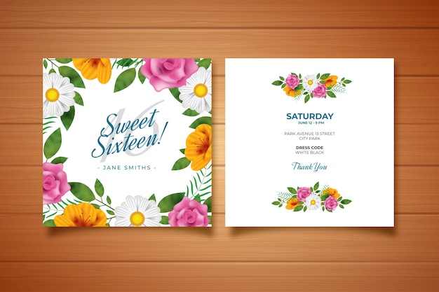 Free vector elegant birthday card template