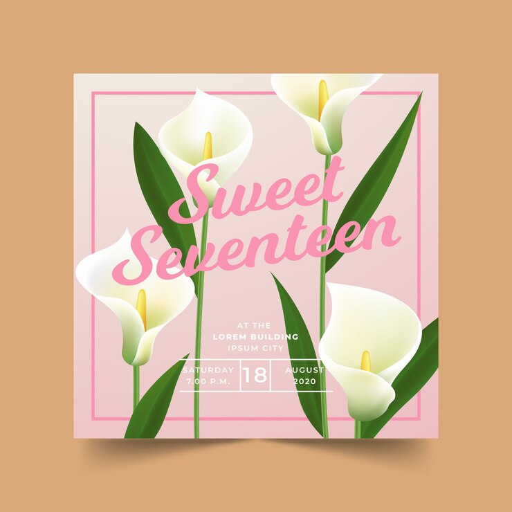 무료 Vector 우아한 생일 카드 템플릿