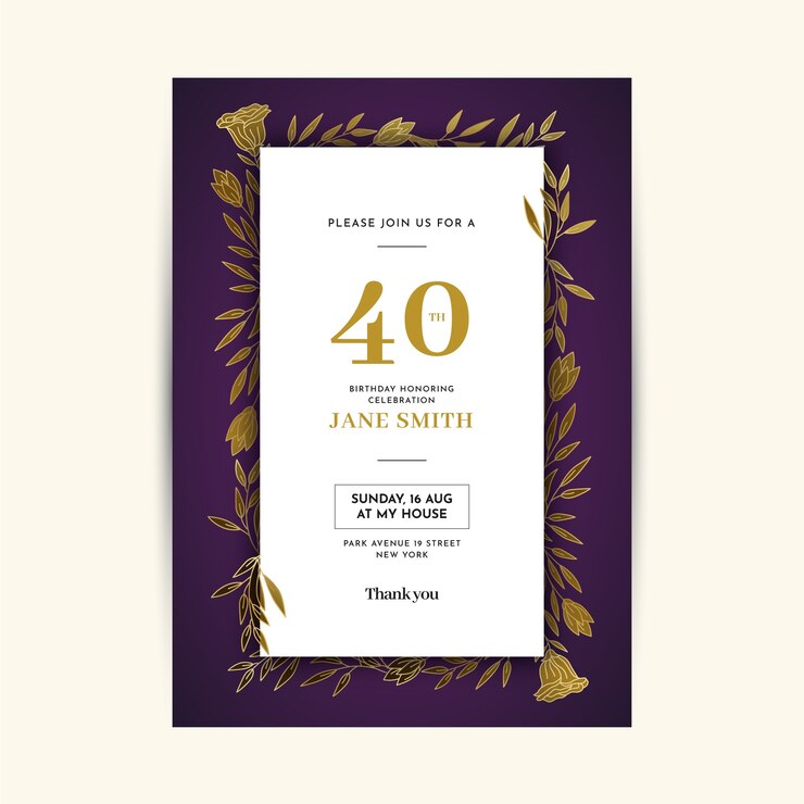 Free Vector | Elegant birthday invitation template