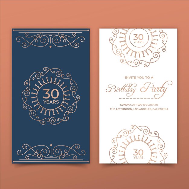 Elegant birthday invitation template