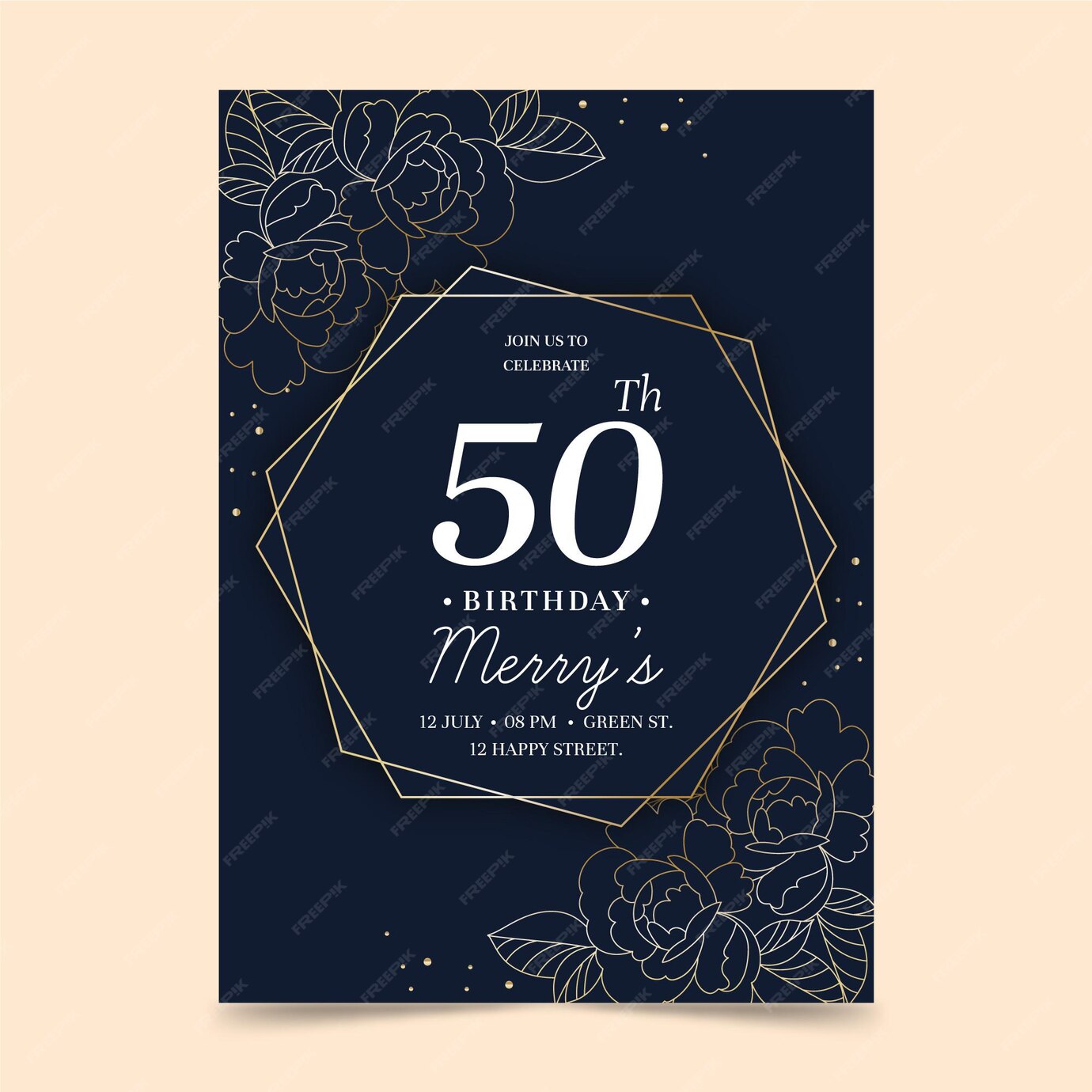 Free Vector | Elegant birthday invitation template