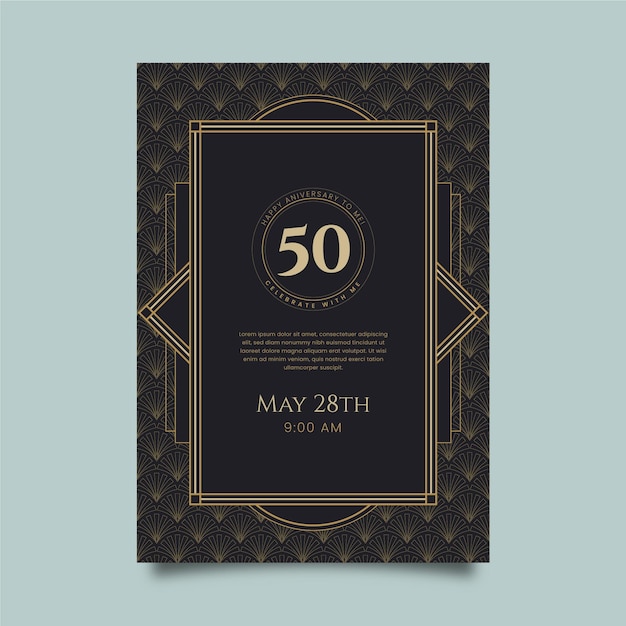 Elegant birthday invitation template