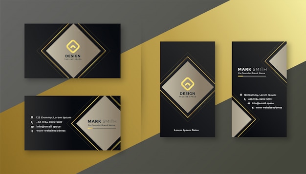 Elegant black business card template set