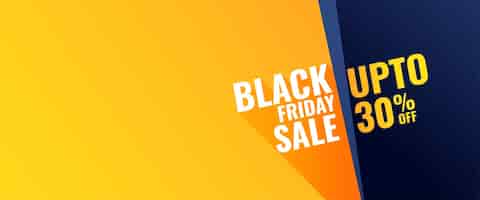 Free vector elegant black friday holiday sale offer banner get upto 30 percent off vector