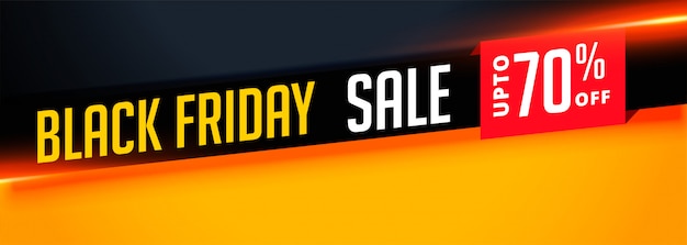 Elegant black friday sale banner with offer details