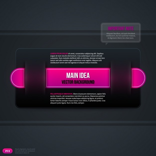 Vettore gratuito elegant black e pink background template