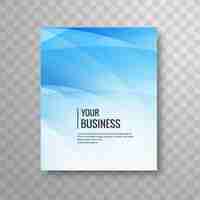 Free vector elegant blue business brochure