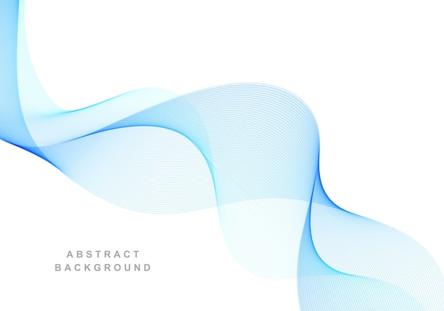 Free vector elegant blue business flowing wave design illustration