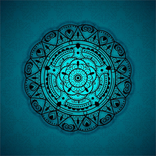 Free vector elegant blue mandala background