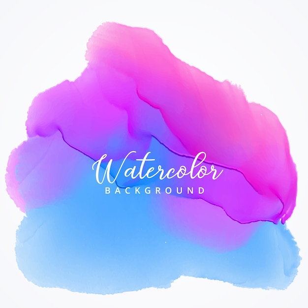 Free vector elegant blue and purple watercolor stain background