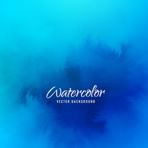 Elegant blue watercolor background design