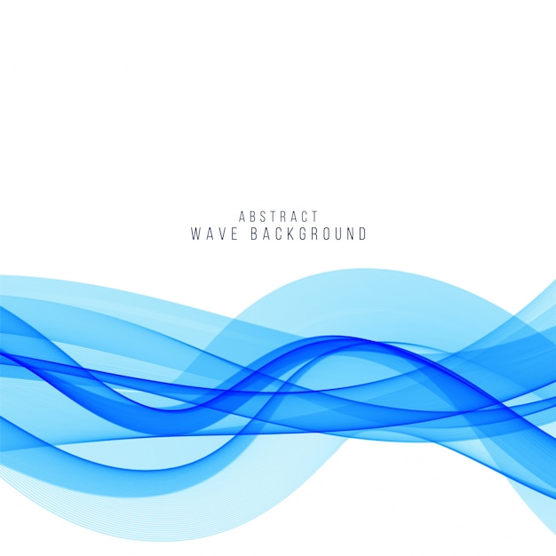 Free vector elegant blue wave background design