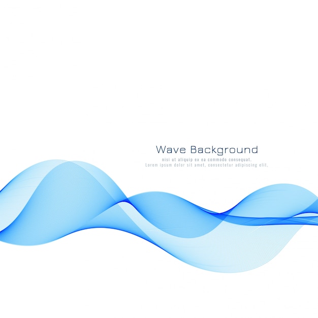 Elegant  blue wave background