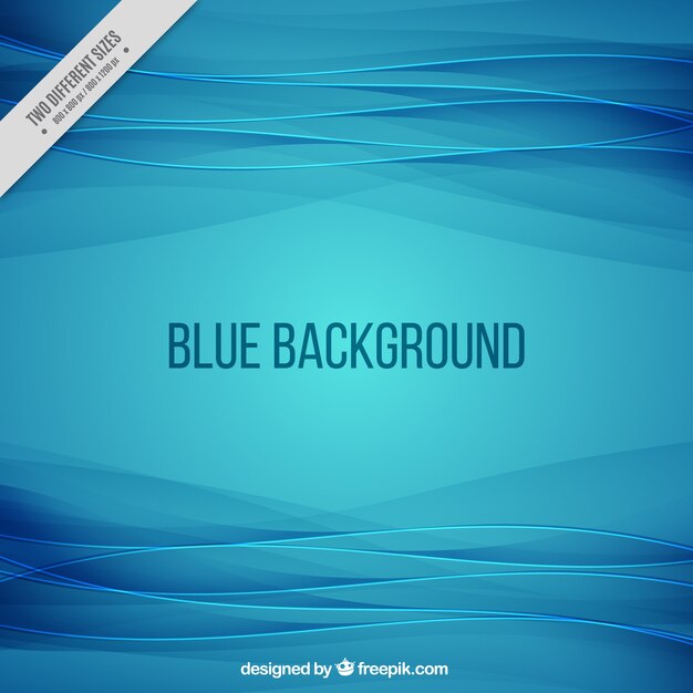 Elegant blue wave background