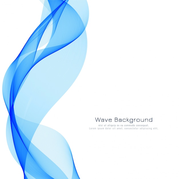 Elegant blue wave modern background