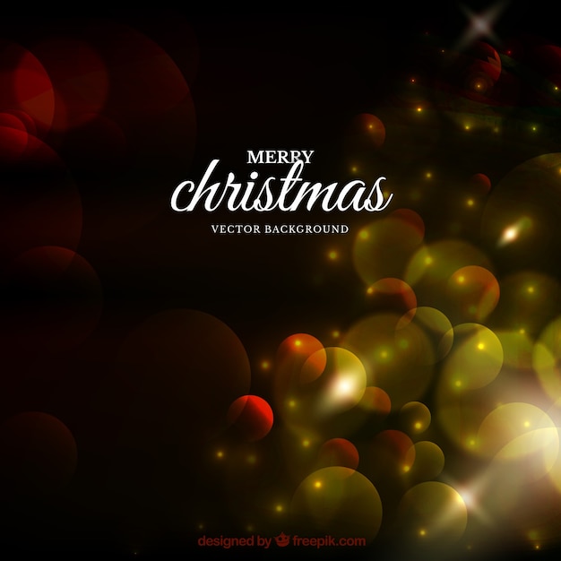 Free vector elegant bokeh christmas background