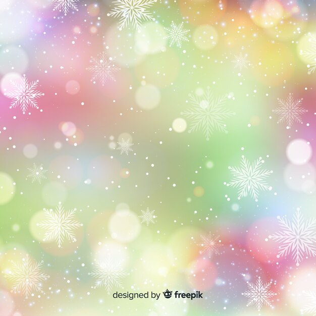 Бесплатное векторное изображение Элегантный боке рождественский фон
