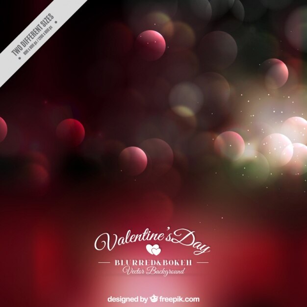 Free vector elegant bokeh valentine background