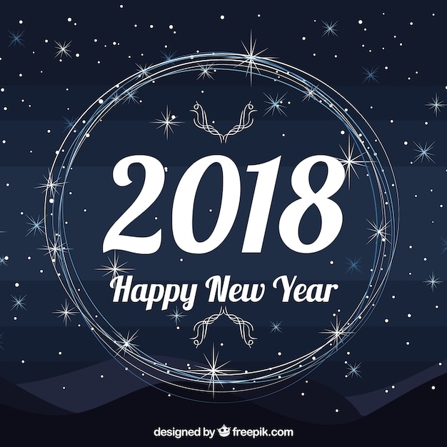 Elegant bright background of 2018