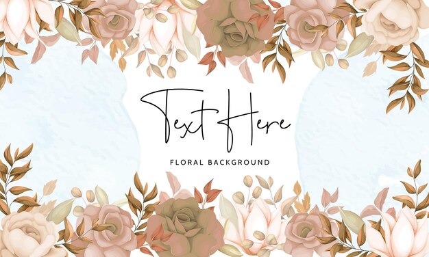 elegant brown floral background design