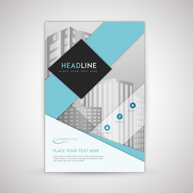 Free vector elegant business brochure