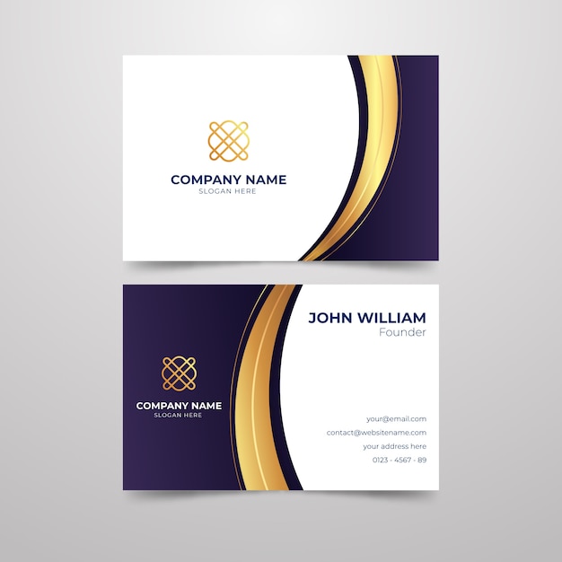 Elegant business card collection template