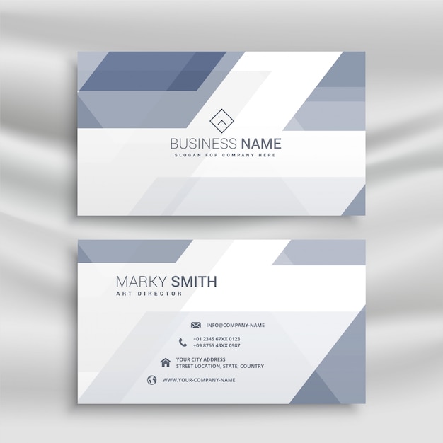 elegant business card design with geometric shapes