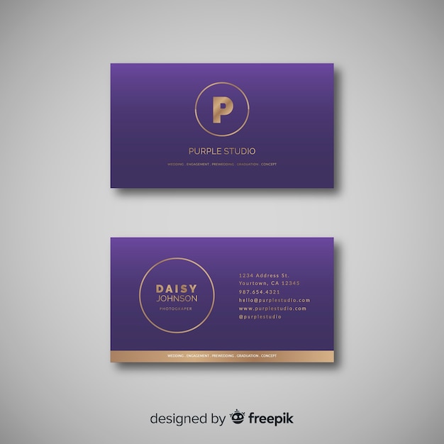 Elegant business card template with abstract design