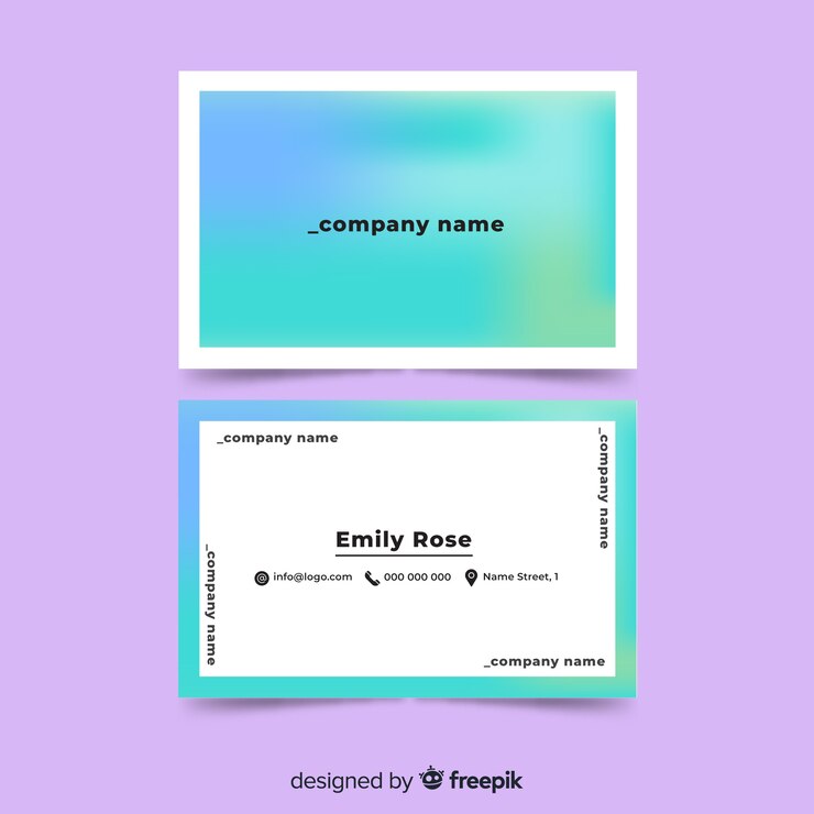 Free Vector elegant business card template with abstract design