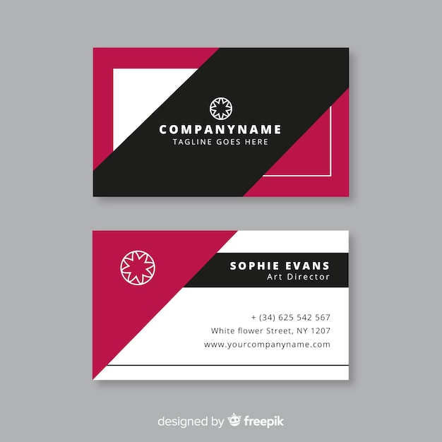 Elegant business card template with abstract design